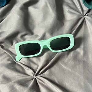 PrettyLittleThing Mint Green Rectangular Sunglasses